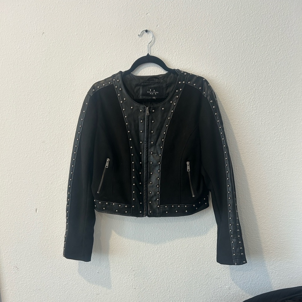Studded Black Leather Jacket